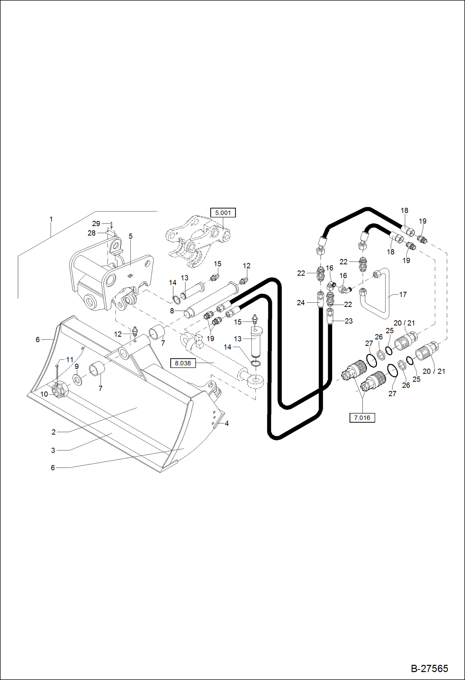 ПОВОРОТНЫЙ КОВШ 1500 ММ БЫСТРОСЪЕМНЫЙ