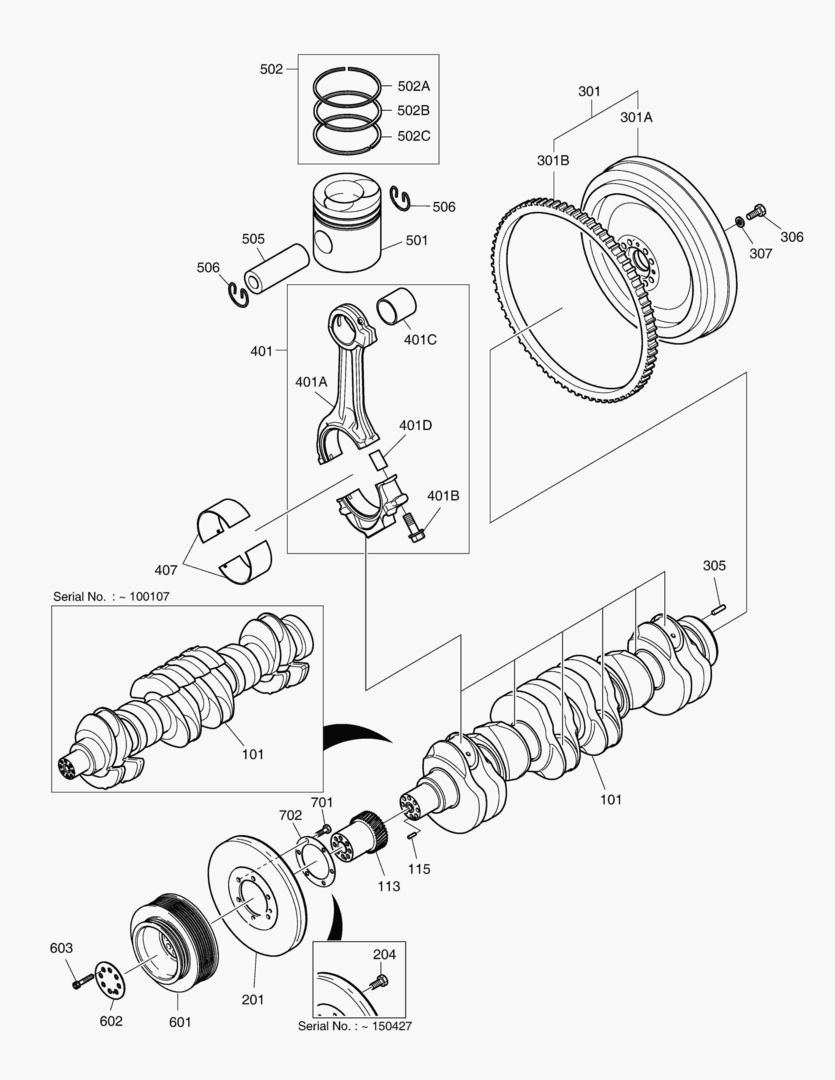 014 CRANK SHAFT & PISTON