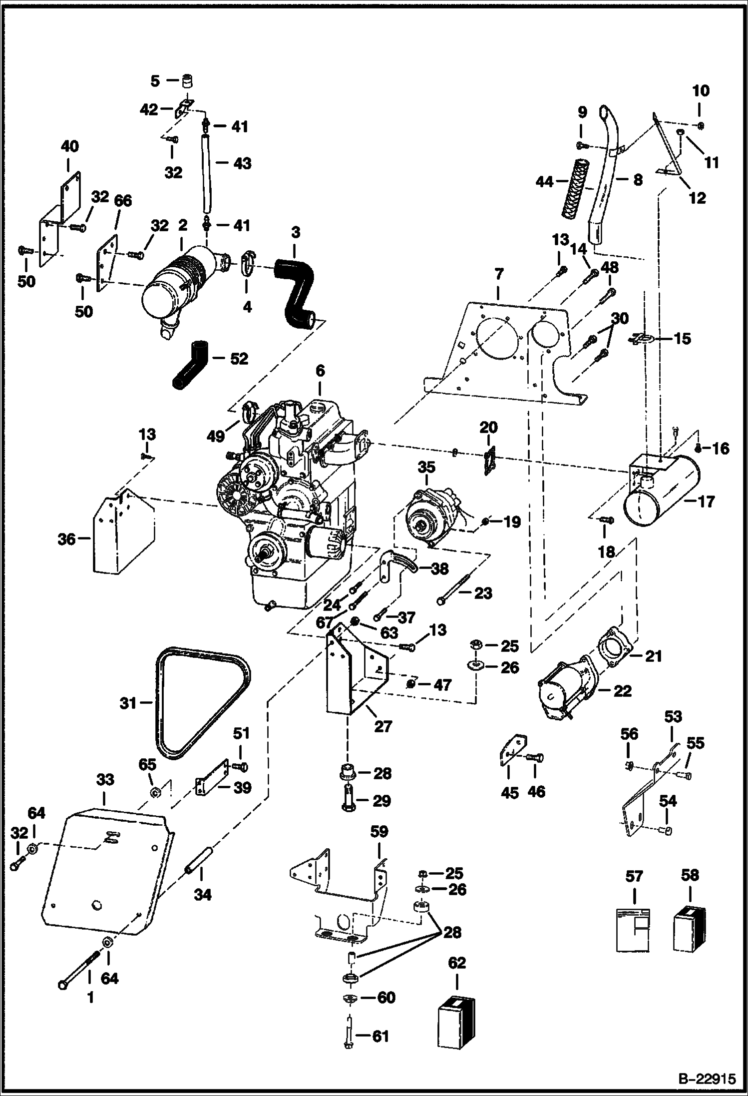 ДВИГАТЕЛЬ И КРЕПЕЖНЫЕ ДЕТАЛИ