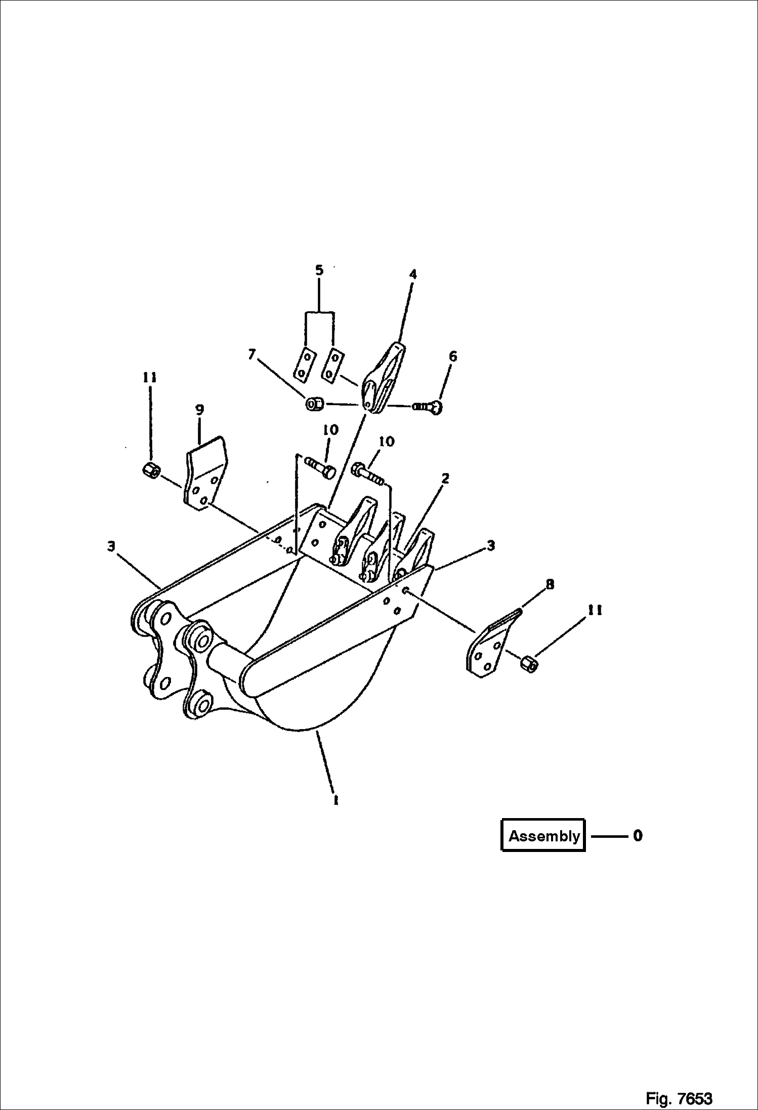 КОВШ (0.14 КУБИЧЕСКИХ МЕТРОВ) (МИНИ 0.24 КУБИЧЕСКИХ МЕТРОВ)(116) (600 ММ ШИРОКИЕ) (УСИЛЕННОГО ТИПА)