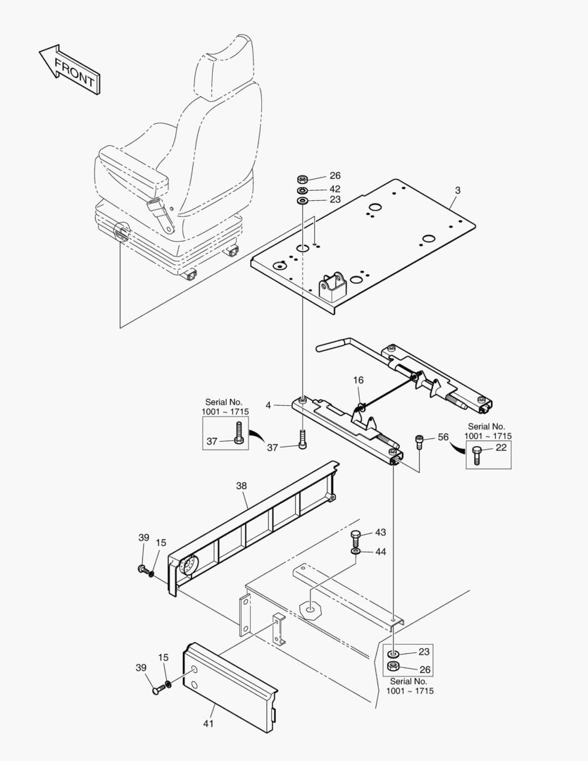 1400 SEAT & ELECTRIC BOX
