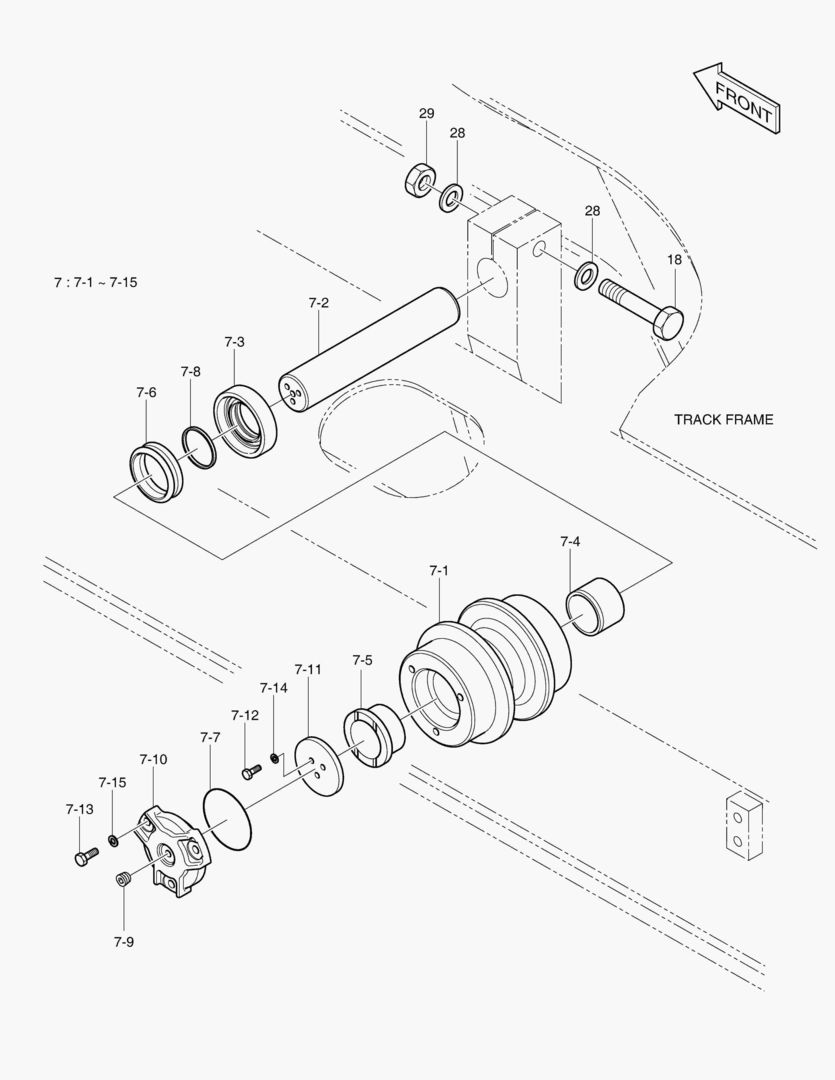 2150 UPPER ROLLER [5001 ~5389]