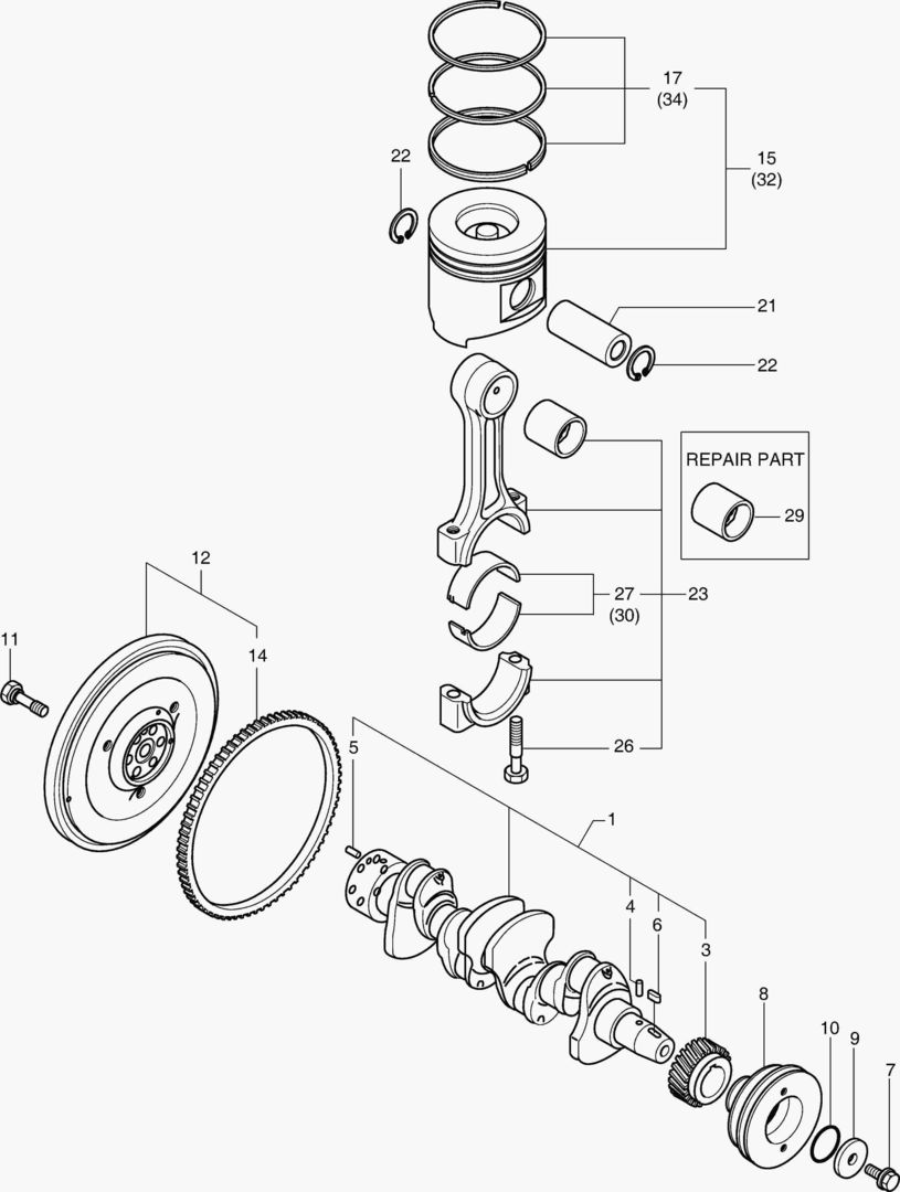 008 CRANKSHAFT & PISTON