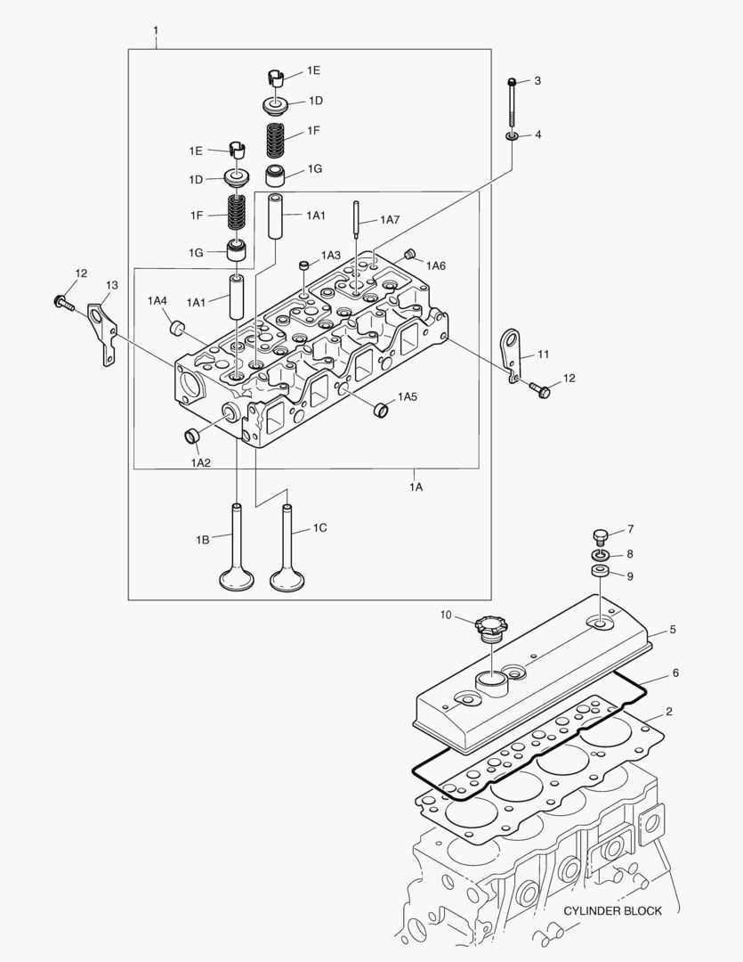 Спецтехника 001 CYLINDER HEAD & COVER