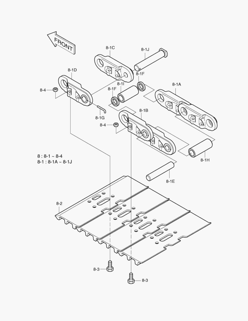 2160 TRACK SHOE ASS`Y-600G [1001~4373]