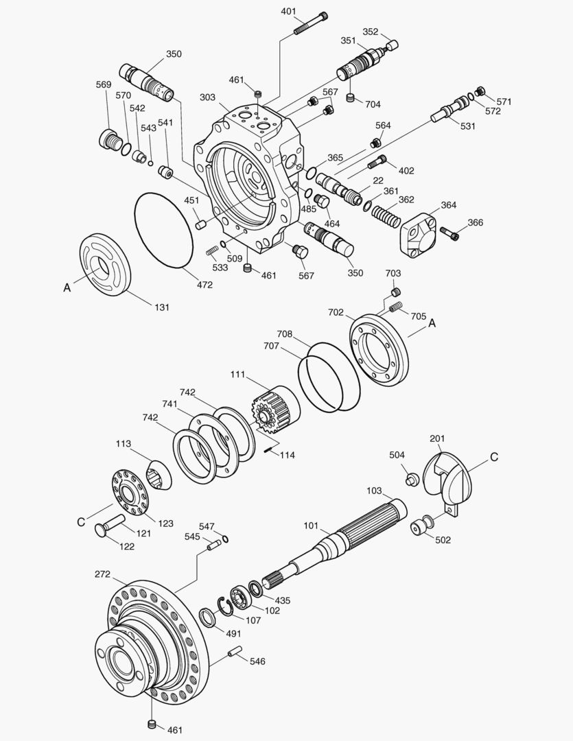 4152 TRAVEL MOTOR [1019~]