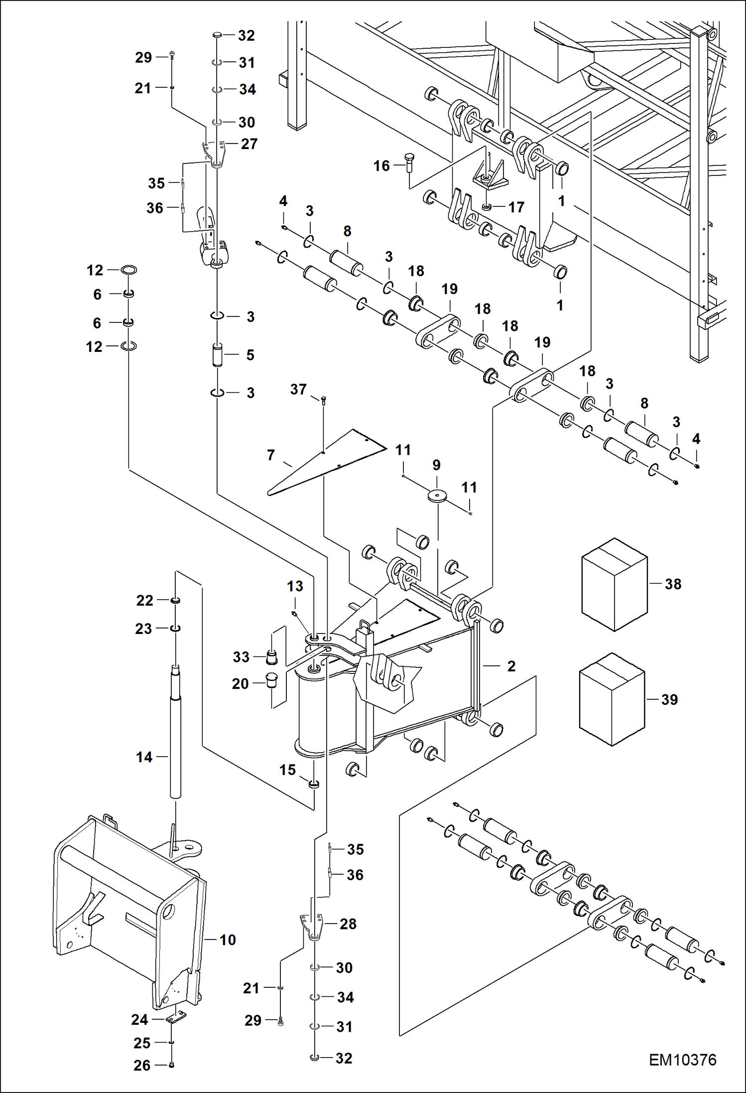 ОСНОВНАЯ ПЛАТФОРМА (ПОВОРОТ И РАМА ОПРЕДЕЛЕНИЯ НАГРУЗКИ) (СЕРИЙНЫЙ НОМЕР B35R00101 И ВЫШЕ)