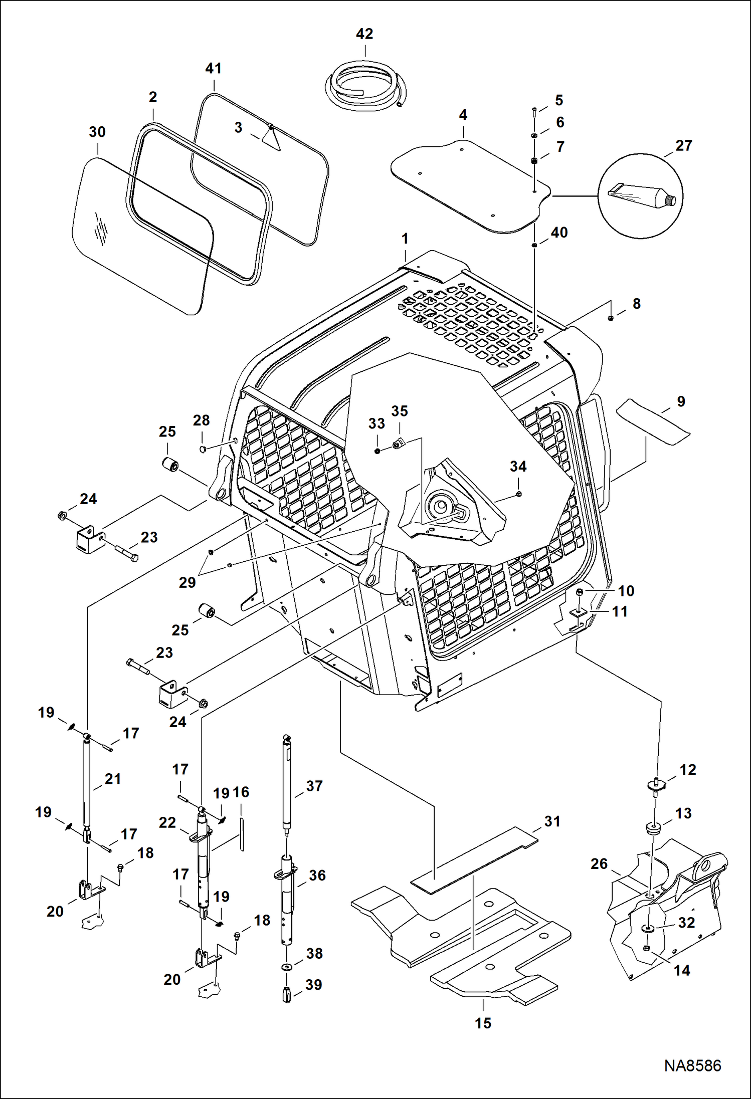 КАБИНА ВОДИТЕЛЯ (ГАЗОВАЯ ПРУЖИНА)