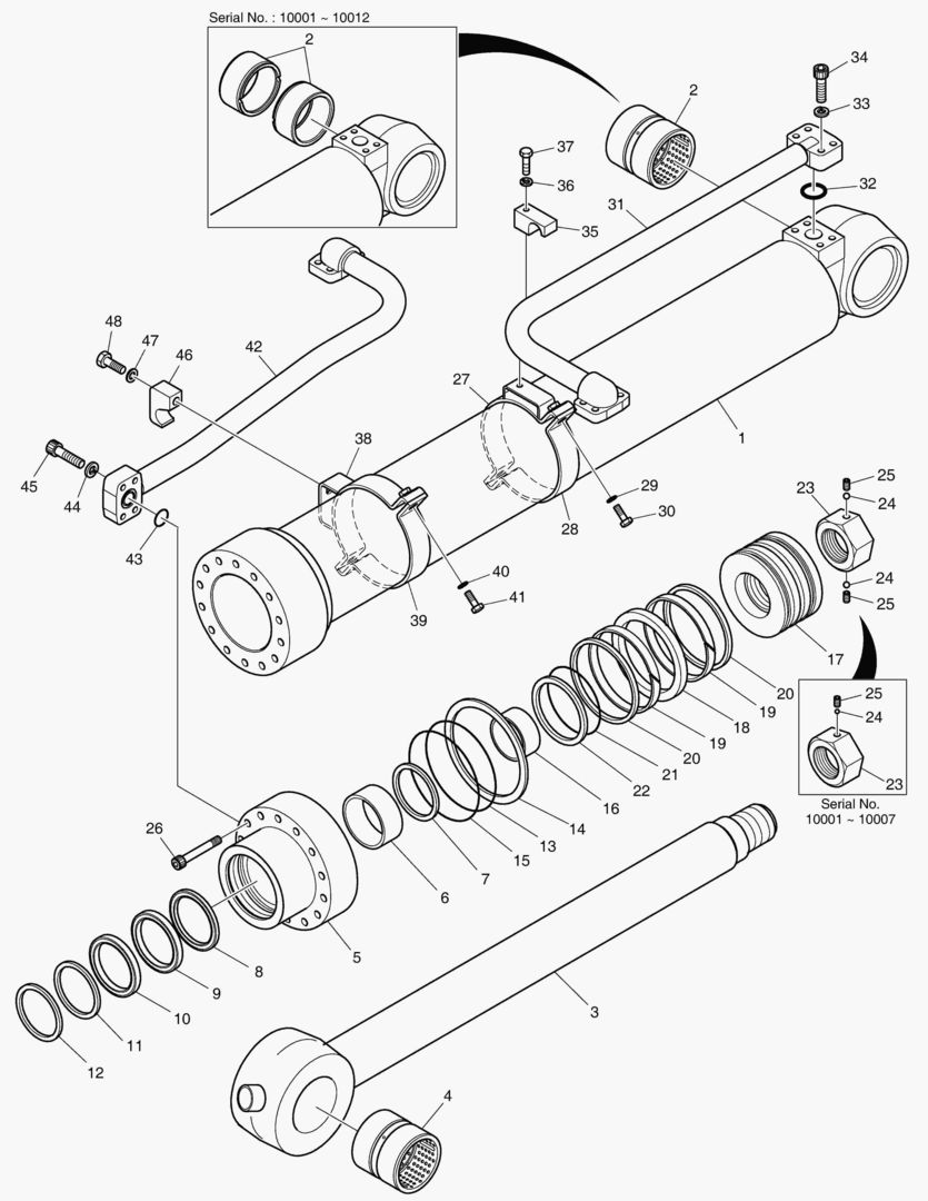 ЦИЛИНДР КОВША - РУКОЯТЬ 2.9 м