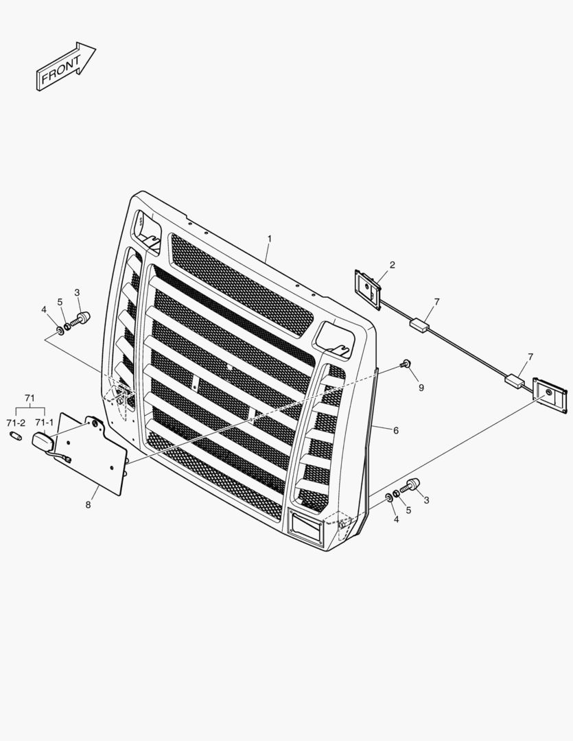 РЕШЕТКА РАДИАТОРА В СБОРЕ
