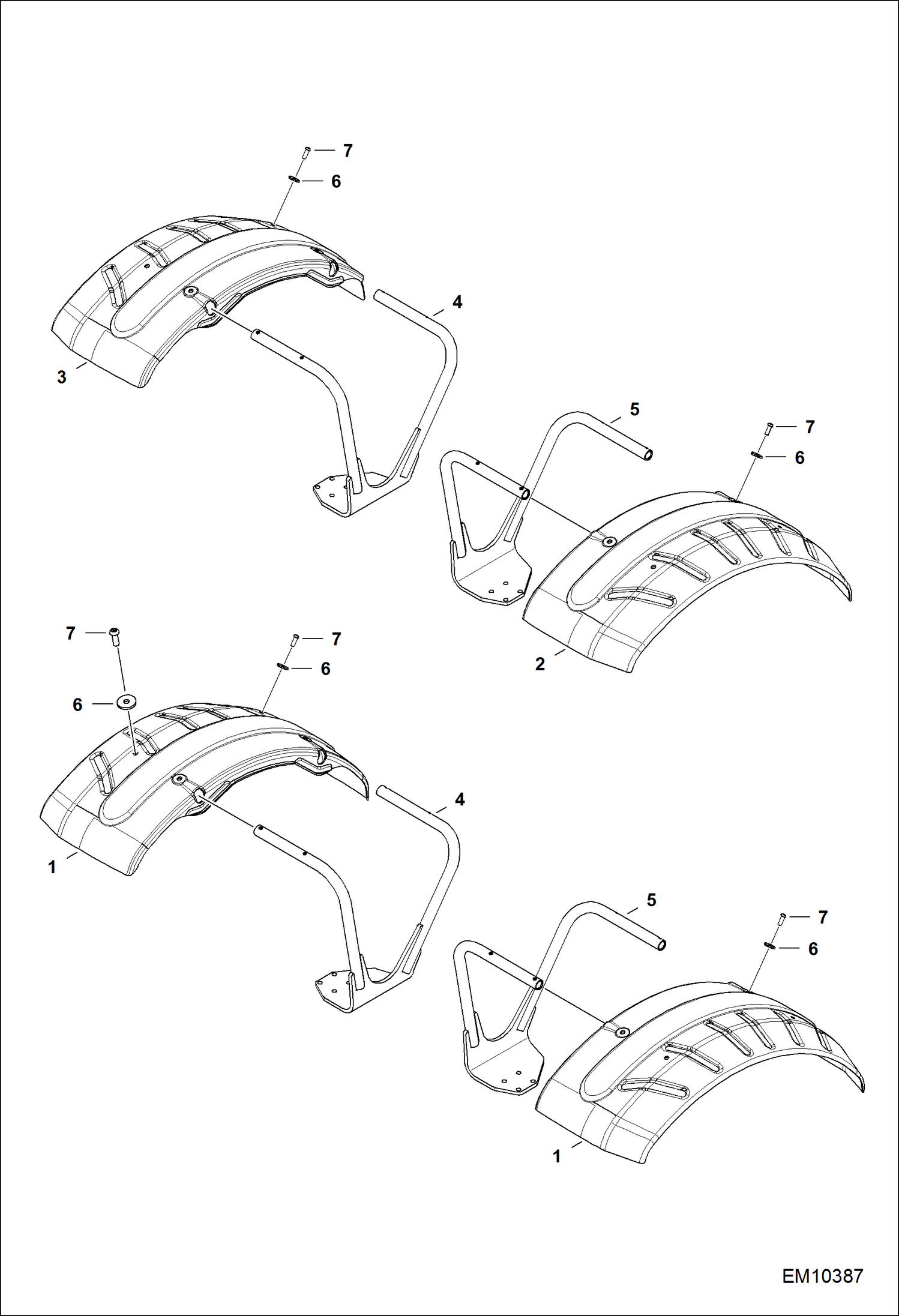 БРЫЗГОВИКИ (24--) (ОСНАЩЕННЫЙ РЕБРАМИ ЖЕСТКОСТИ) (СЕРИЙНЫЙ НОМЕР B35C11106 И ВЫШЕ, B35B11078 И ВЫШЕ)