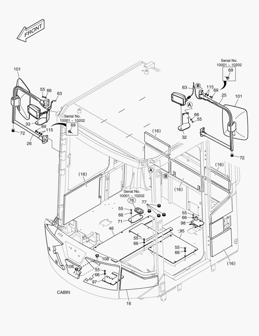 5740 CABIN(2) - BODY(WITHOUT ROOF)