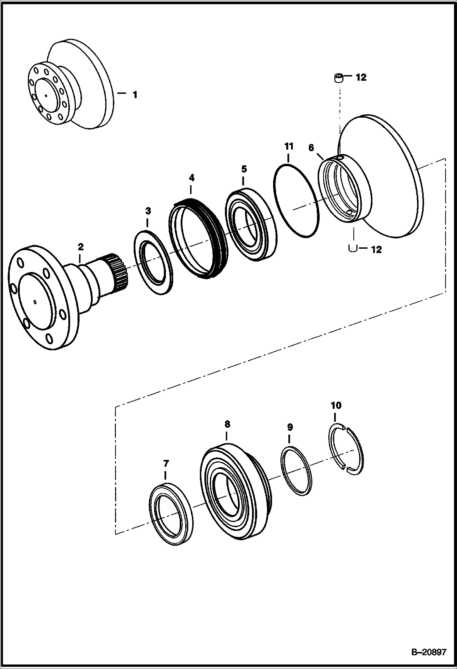 ГИДРОСТАТИЧЕСКИЙ ДВИГАТЕЛЬ (ПЕРЕДНИЙ КОРПУС)
