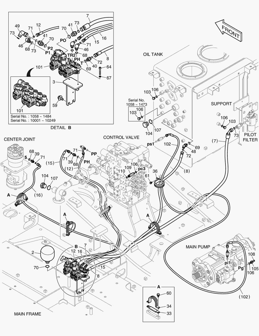 Схема ТРУБОПРОВОД СЕРВОУПРАВЛЕНИЯ(2)