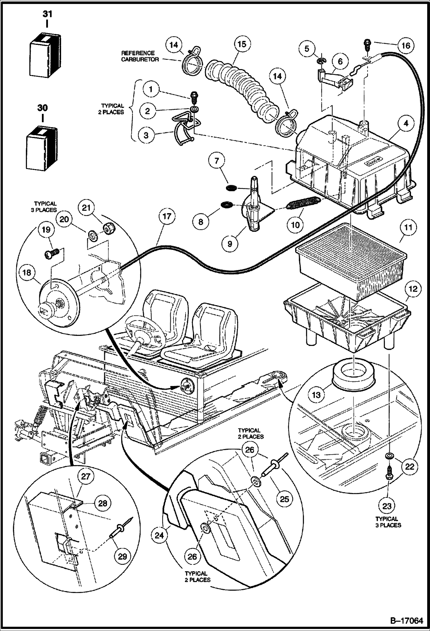 ВПУСКНОЙ КАНАЛ, ВОЗДУШНАЯ ЗАСЛОНКА И УЗЕЛ ВОЗДУШНОЙ КОРОБКИ