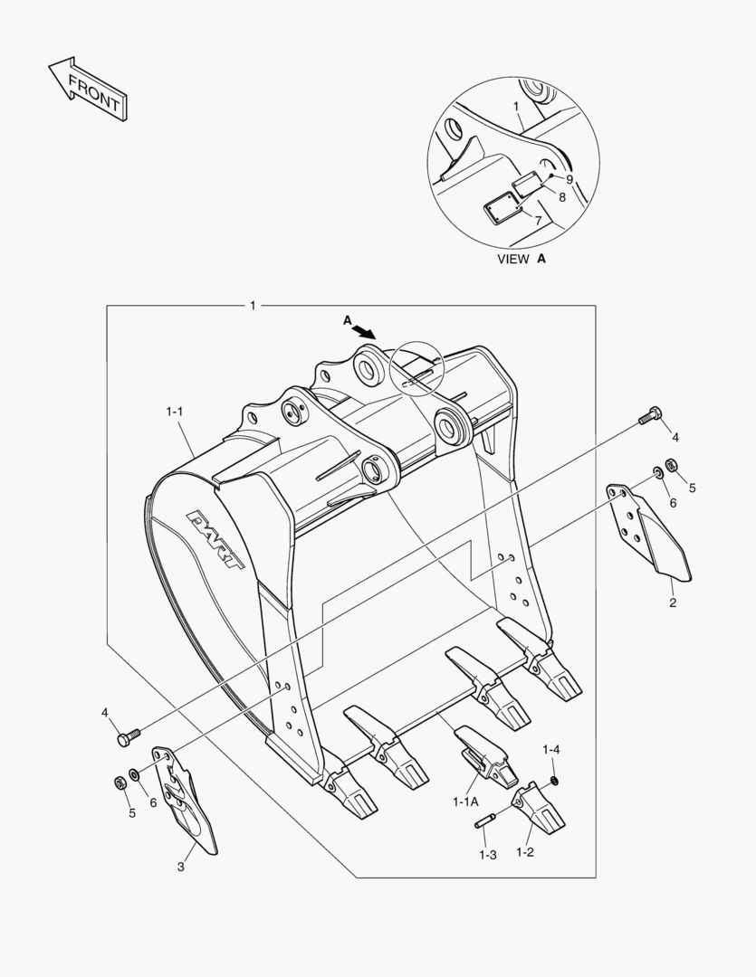 6630 BUCKET ASS`Y - 1.24mВі(54`) - HEAVY DUTY [5001~5261]