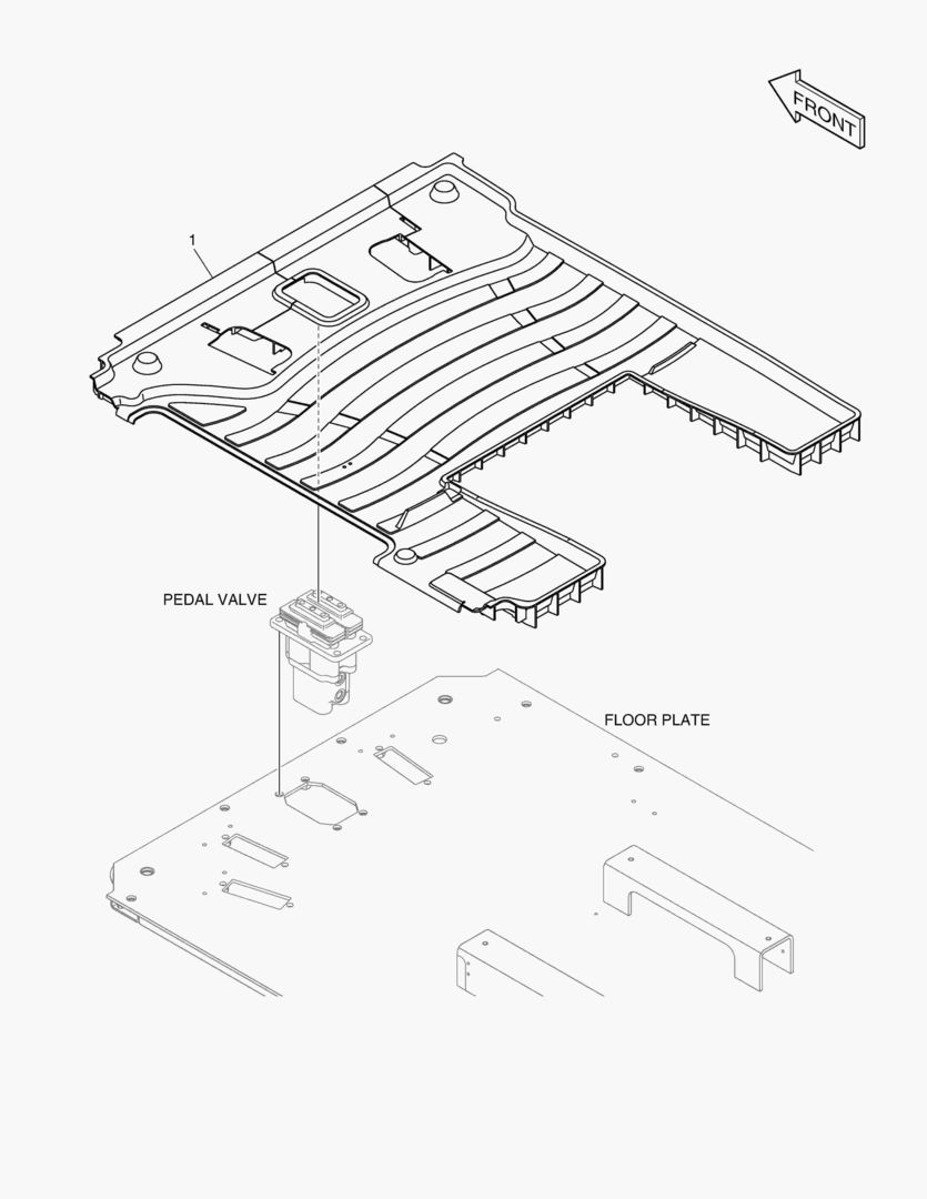 7450 FLOOR MAT - TWO WAY & ROTATING(ROPS)