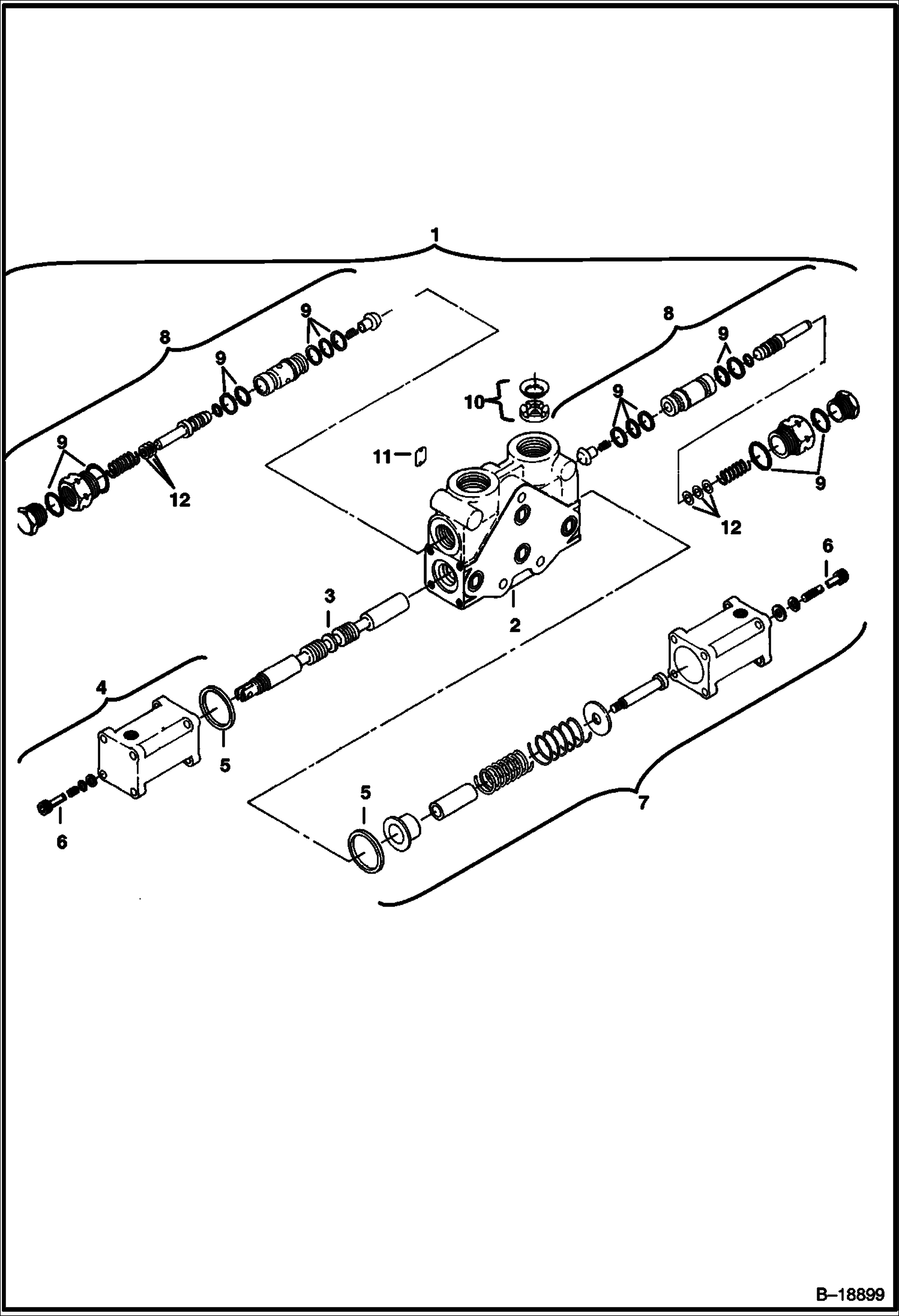 СЕКЦИЯ РАСПРЕДЕЛИТЕЛЯ (РУКОЯТЬ) (6 ЗОЛОТНИКОВЫЙ КЛАПАН)