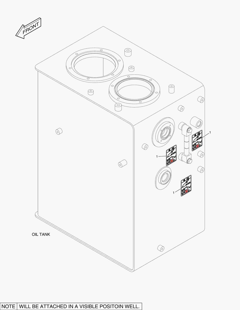 5460 DECAL - OIL CHECK (STANDARD TEMPERATURE)