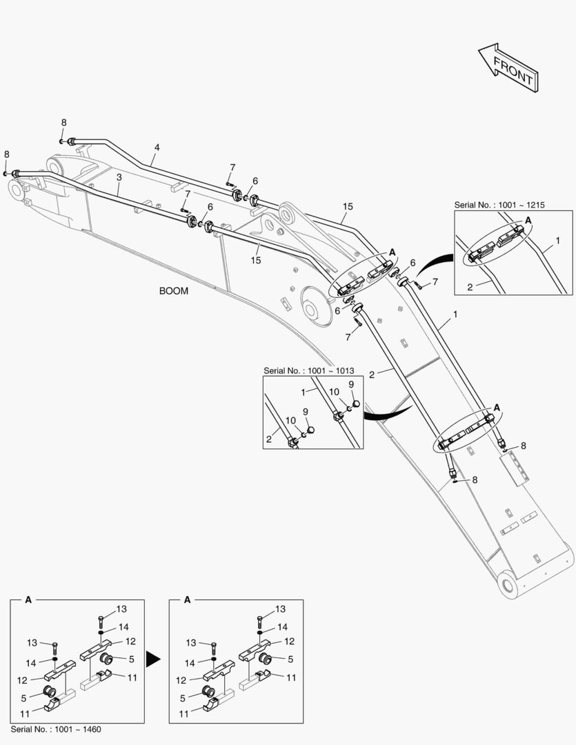 6200 BOOM PIPING - ONE & TWO WAY(BOOM-4.4m)