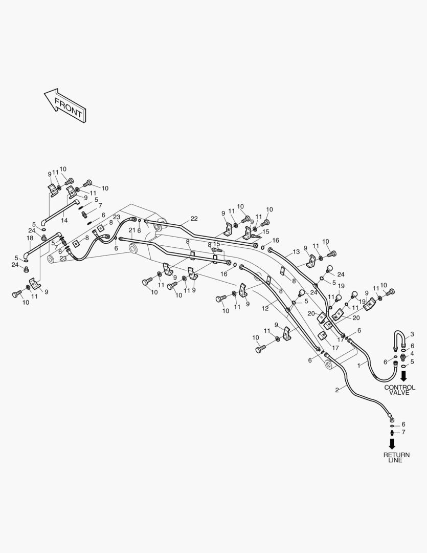 КРЕПЛЕНИЕ ТРУБОПРОВОДА-ГИДРОМОЛОТ,KMX13A