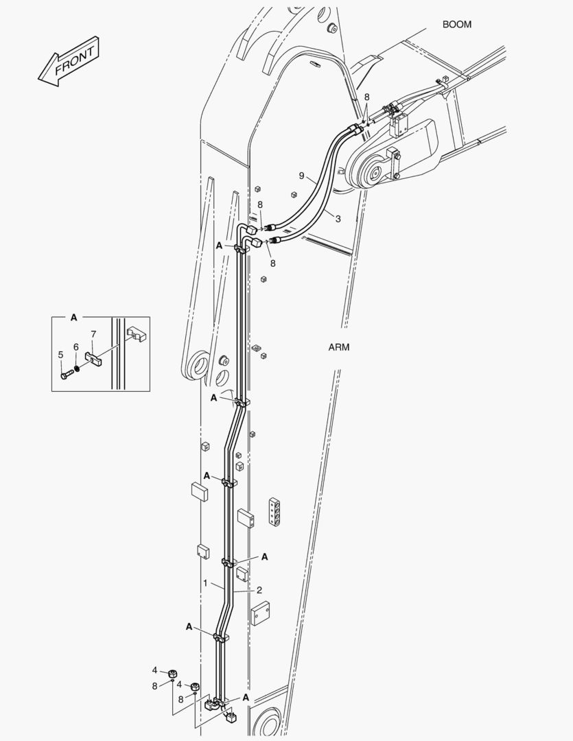 ГИДРОСИСТЕМА РУКОЯТИ - БЫСТРАЯ ПОСАДКА(РУКОЯТЬ 3.75 м)