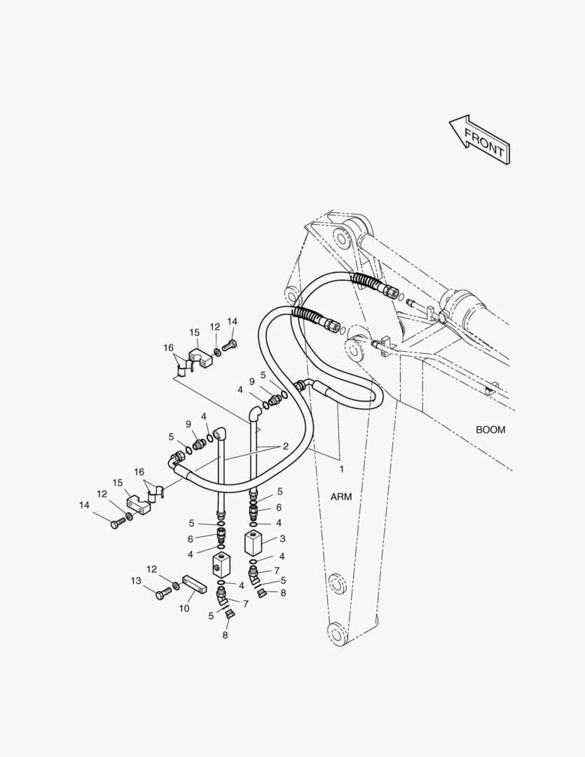 6440 ARM PIPING-ARM 2.6m(ONE & TWO WAY)