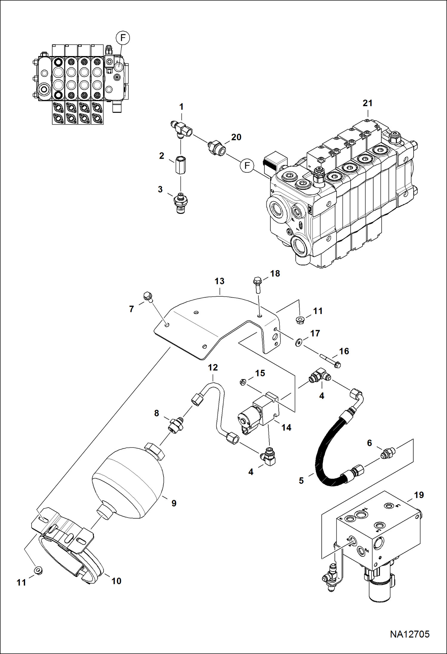 СХЕМА ГИДРАВЛИЧЕСКОЙ СИСТЕМЫ (АККУМУЛЯТОР)