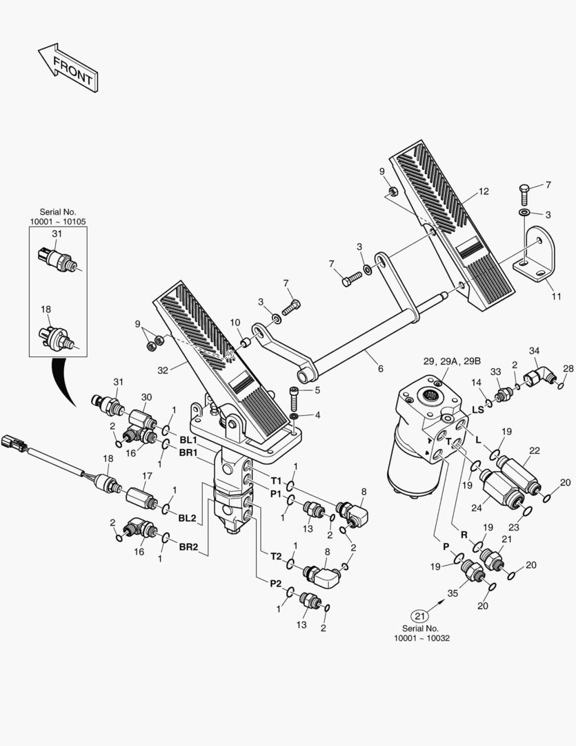 1190 BRAKE PEDAL VALVE & STEER UNIT