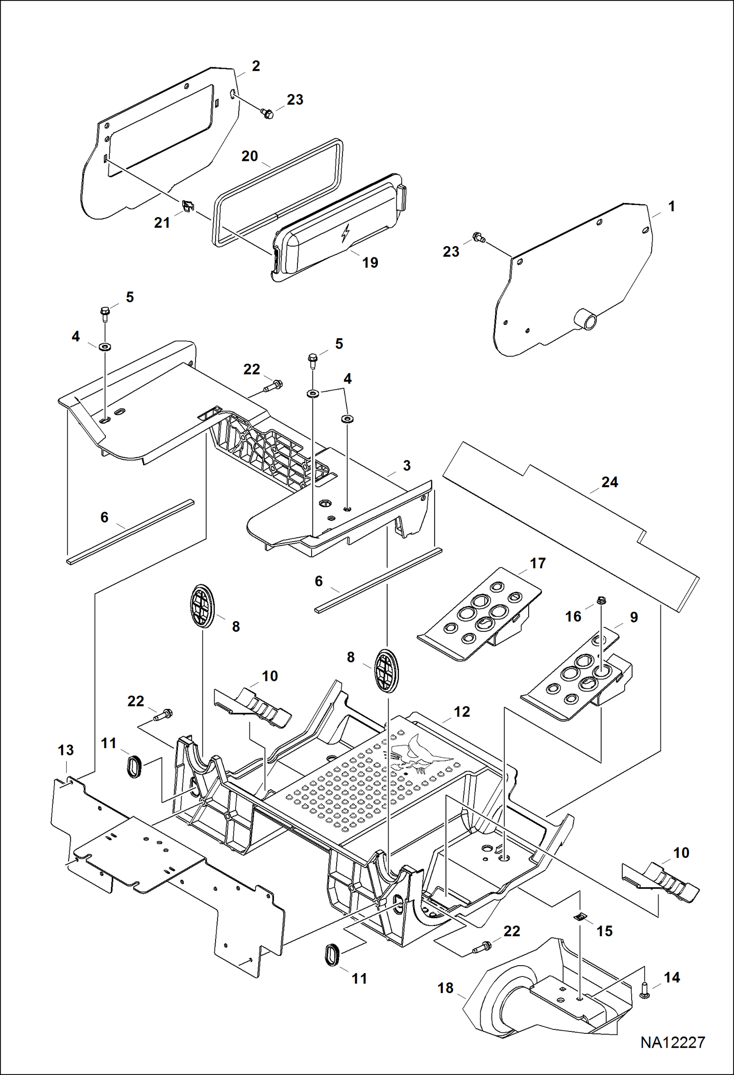 ПАНЕЛЬ (МЕТАЛЛИЧЕСКИЙ ПОЛ КУЗОВА) (МНОГОРЕЖИМНЫЙ ДЖОЙСТИК УПРАВЛЕНИЯ)