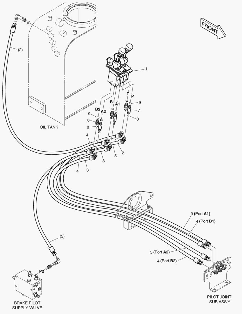ТРУБОПРОВОД СЕРВОУПРАВЛЕНИЯ - ПАЛЕЦ + 2 КАТУШКИ