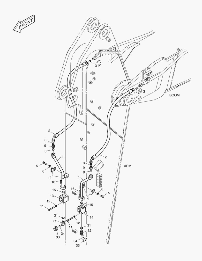 ГИДРОСИСТЕМА РУКОЯТИ - РУКОЯТЬ 2.4 м (ВРАЩАЮЩИЙСЯ)