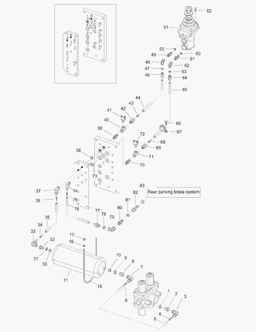 G045-3 PARKING BRAKE SYSTEM; FRONT VEHICLE