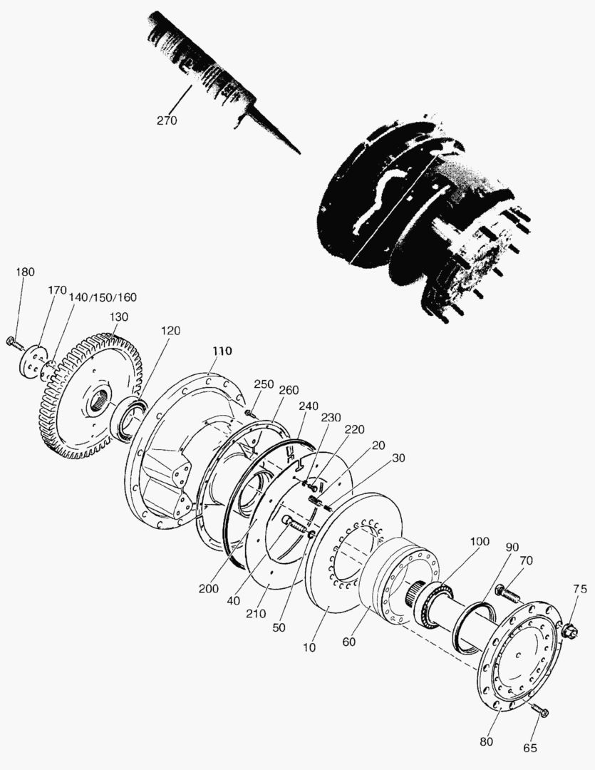Спецтехника G090-10 WHEEL HUB AS; MT25