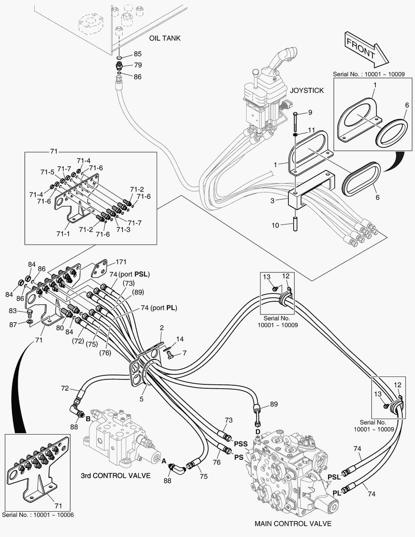 ТРУБОПРОВОД СЕРВОУПРАВЛЕНИЯ - 3-Й РЫЧАГ