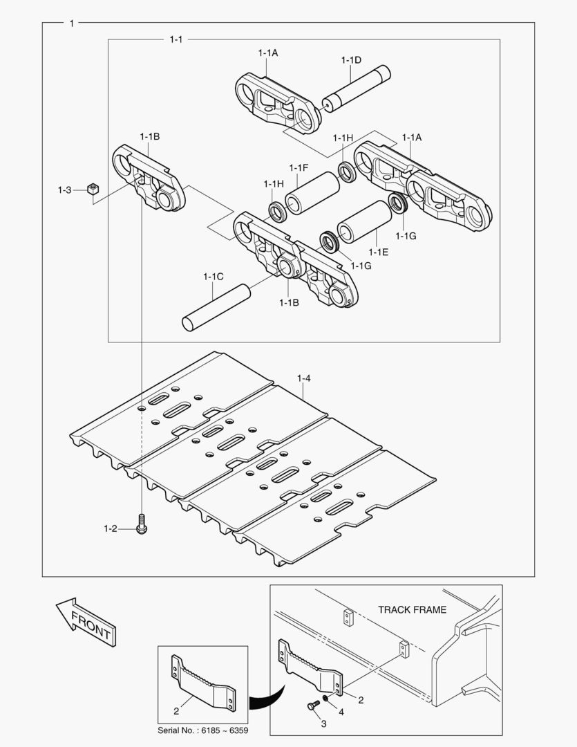 2191 TRACK SHOE ASS`Y - 600G [6185~]