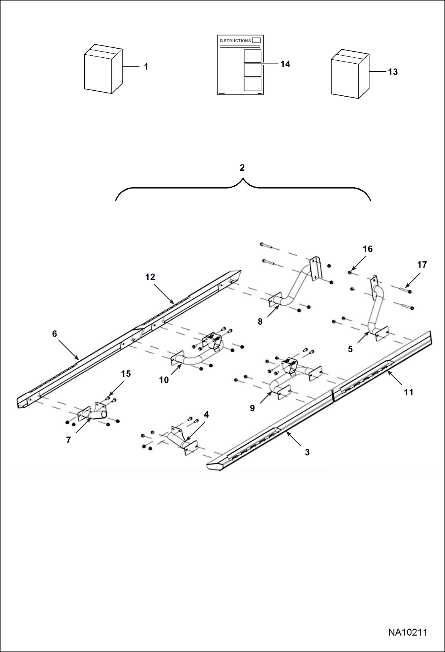 XL КОМПЛЕКТ ДЛЯ УСТАНОВКИ БАЛКИ NERF