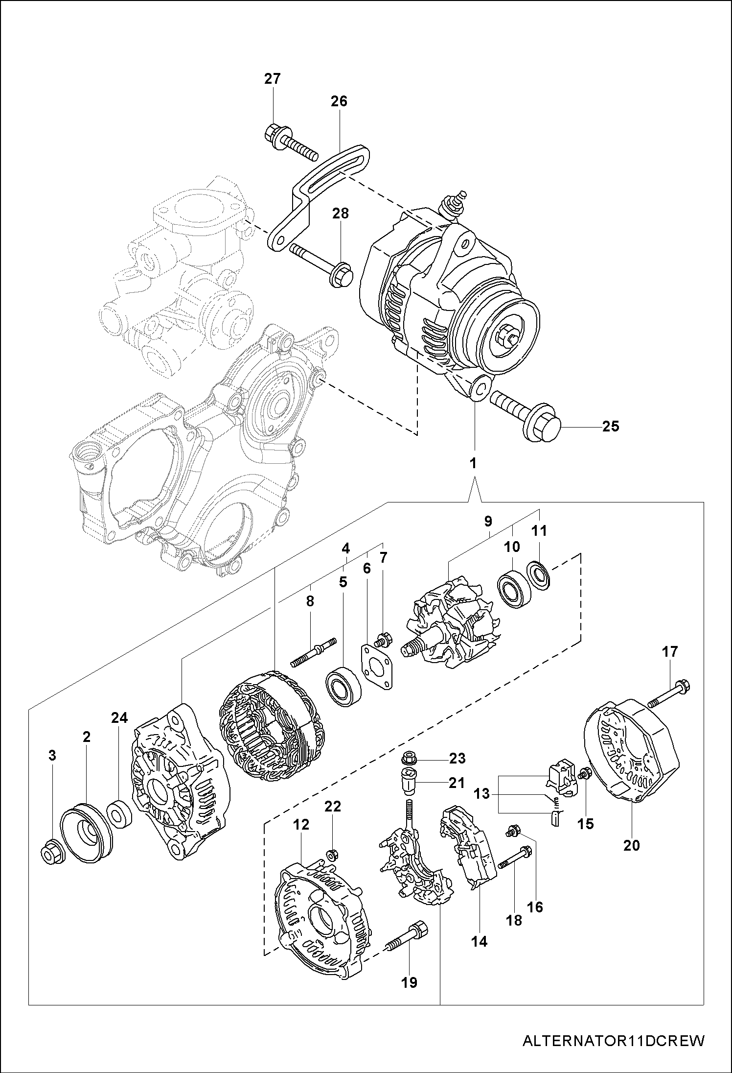 ДВИГАТЕЛЬ, ГЕНЕРАТОР ПЕРЕМЕННОГО ТОКА