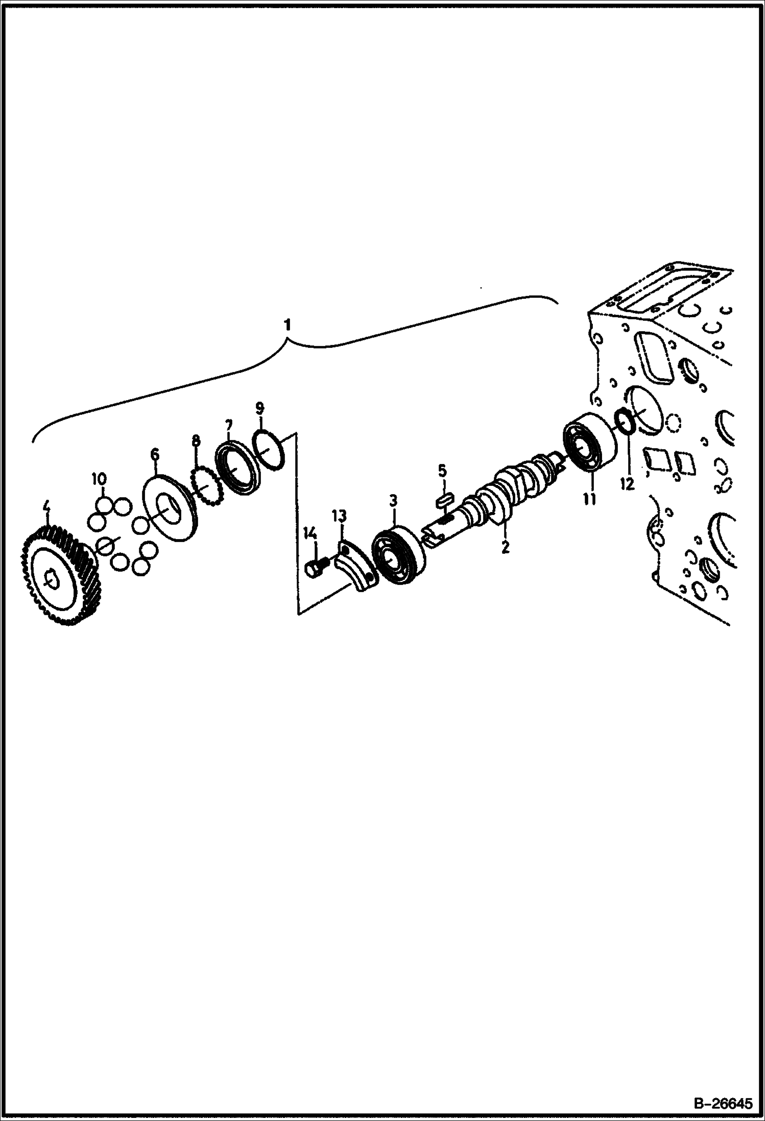Схема ТОПЛИВНЫЙ РАСПРЕДЕЛИТЕЛЬНЫЙ ВАЛ KUBOTA D722