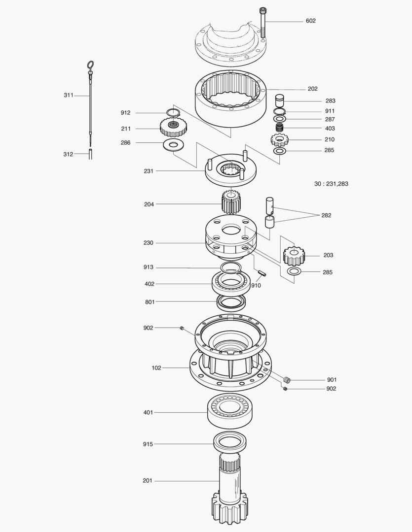 Спецтехника 4250 SWING REDUCTION GEAR [1~700] - главное фото