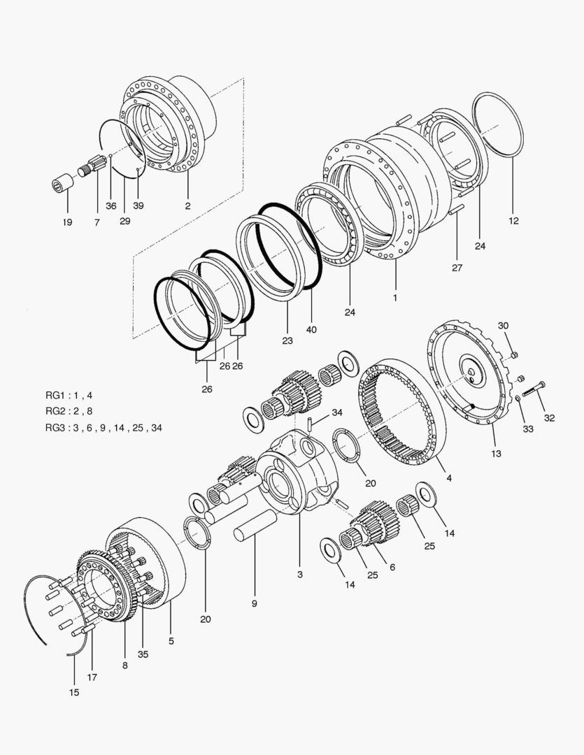 4151 TRAVEL REDUCTION GEAR [1088~]
