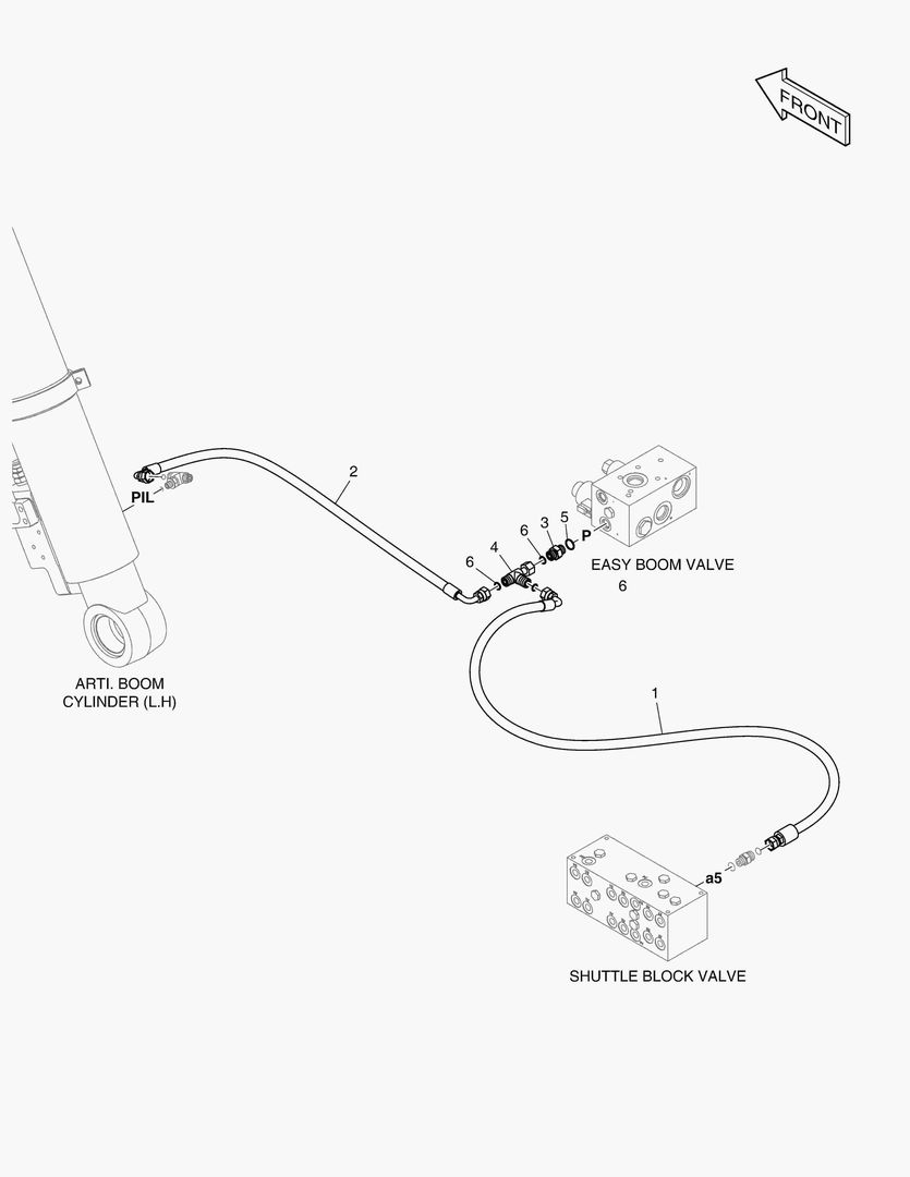 Спецтехника 7140 PILOT PIPING - BOOM FLOATING(LOCK VALVE) - главное фото