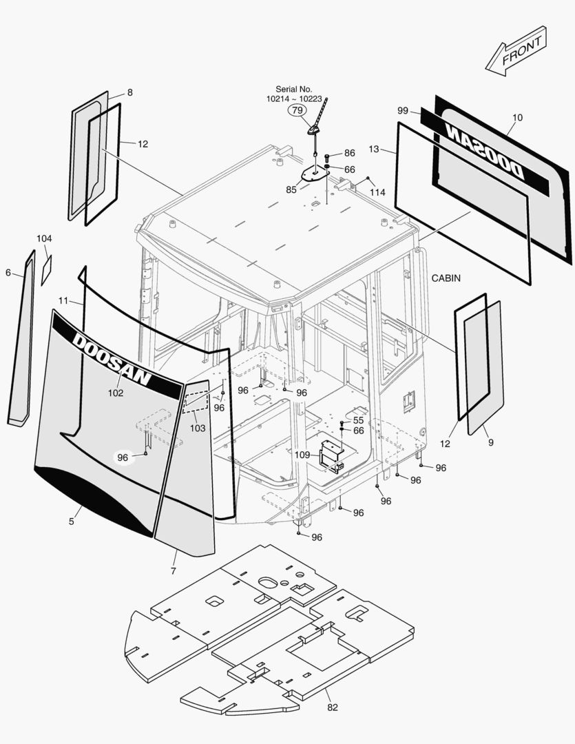 5770 CABIN(6) - GLASS(WITHOUT ROOF)