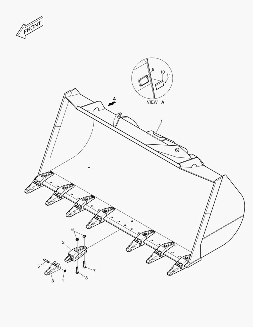 5490 BUCKET - 4.0гЋҐ TOOTH 3270mm