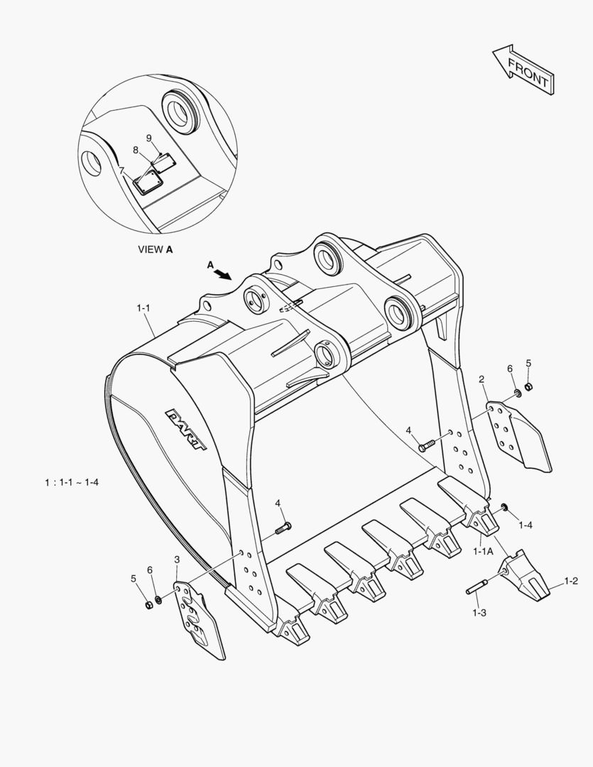 6380 BUCKET ASS`Y - 2.85mВі - HEAVY DUTY
