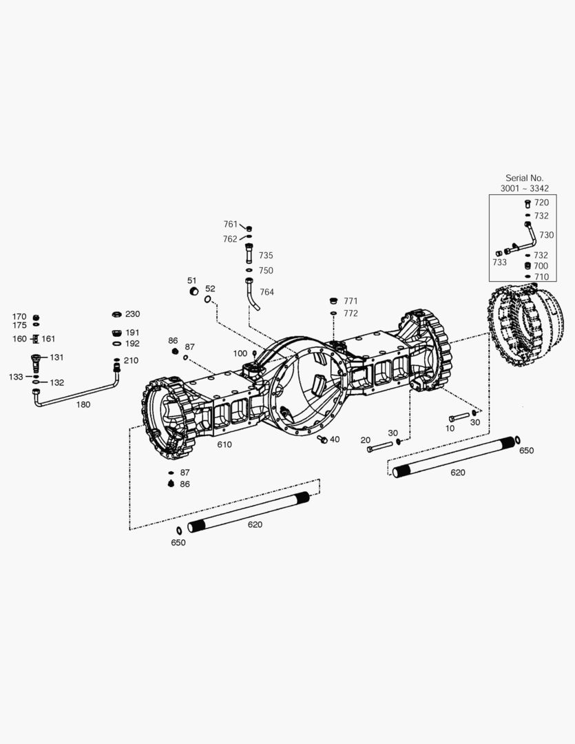 Спецтехника 3330 AXLE CASING-FRONT AXLE [3001~10381] - главное фото
