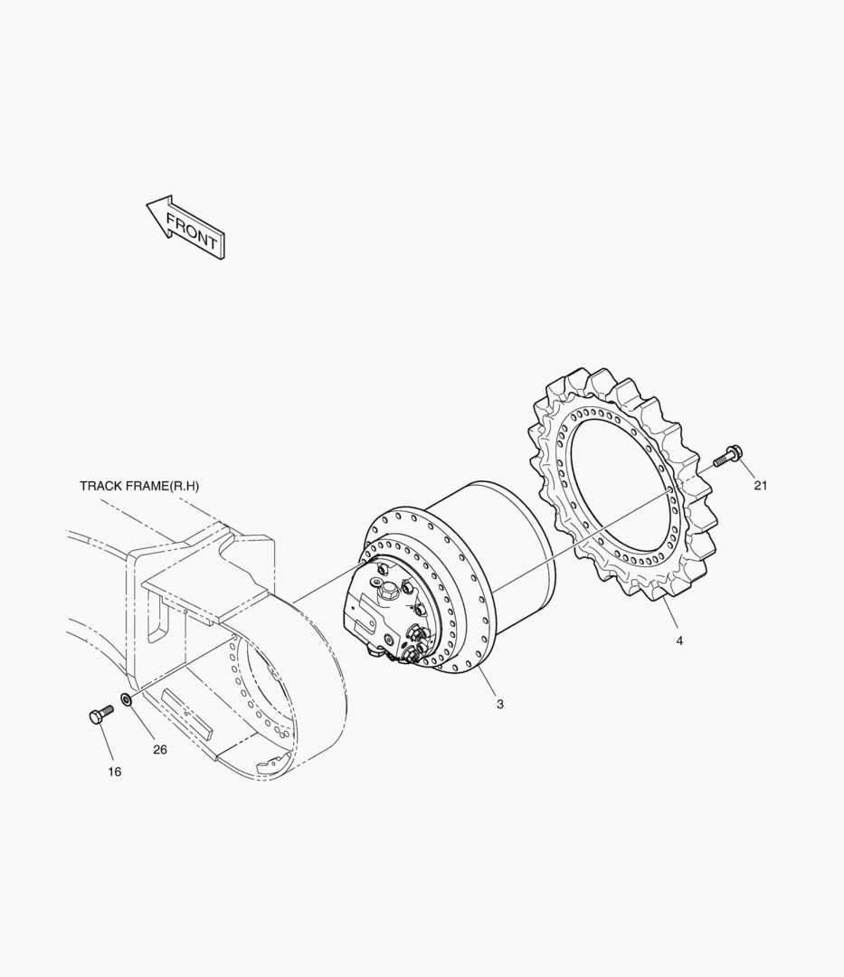 УСТРОЙСТВО ХОДА(DX225LCA)
