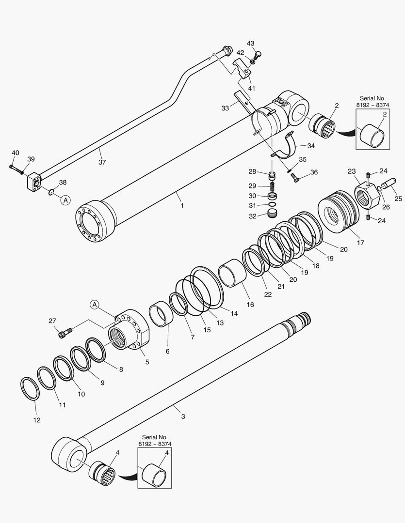 Схема 4341 ARM CYLINDER - ARM 2.5m [8192~]