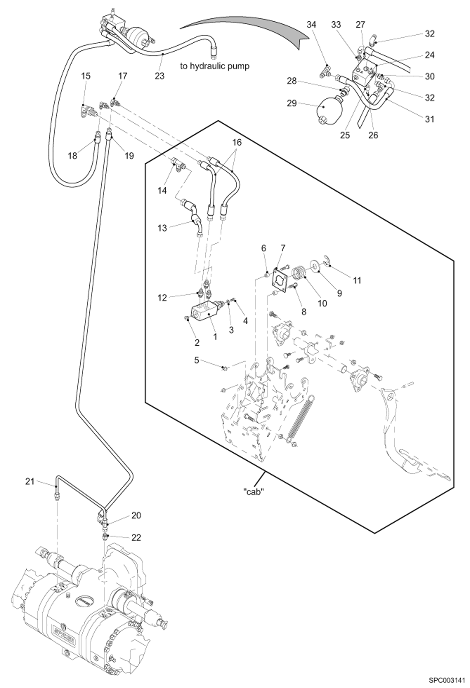 ГИДРАВЛИЧЕСКАЯ СИСТЕМА РАБОЧЕГО ТОРМОЗА