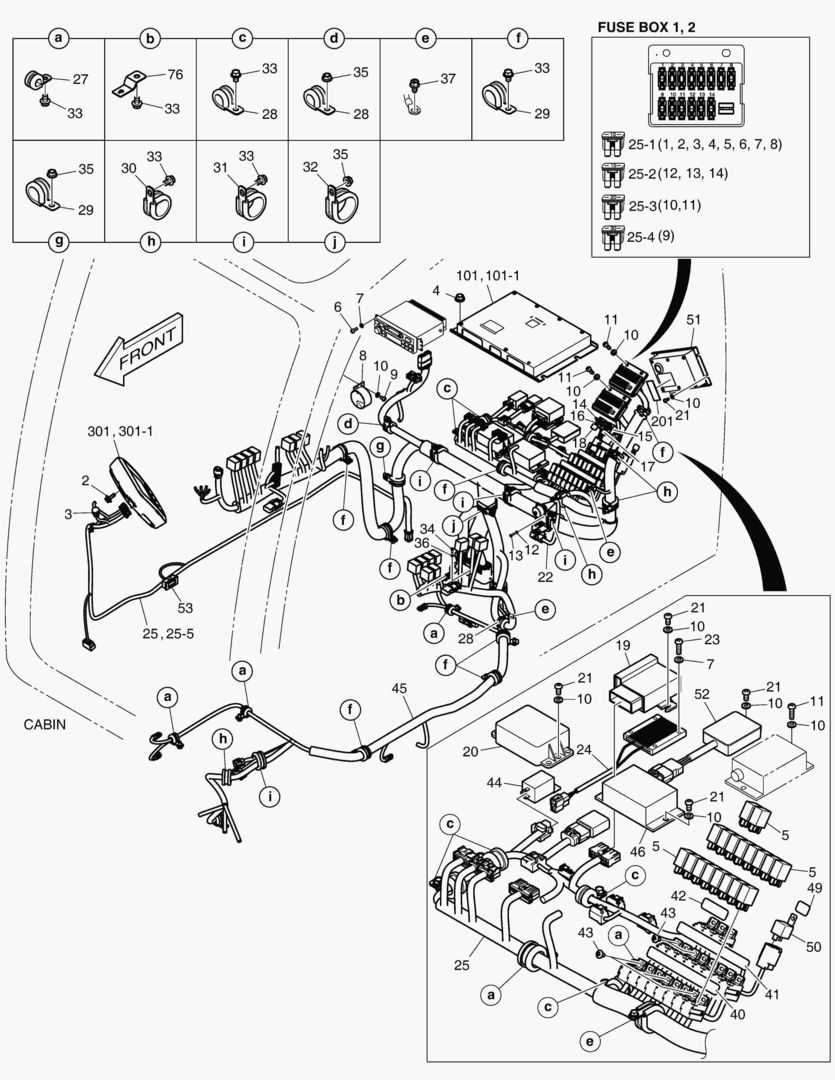 7710 ELECTRIC PARTS - CABIN(ROPS) [5001~5060]